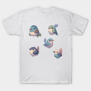 Cute Birds Sticker Pack 5 T-Shirt